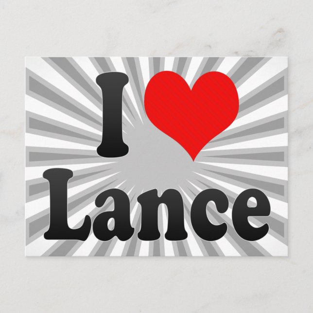 I love Lance Postcard (Front)