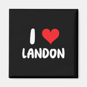 I Love Landon - Heart - Name Magnet