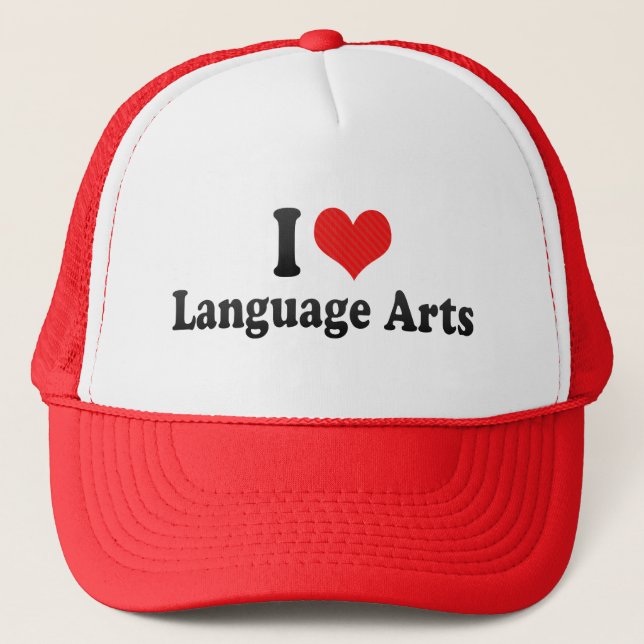 I Love Language Arts Trucker Hat (Front)