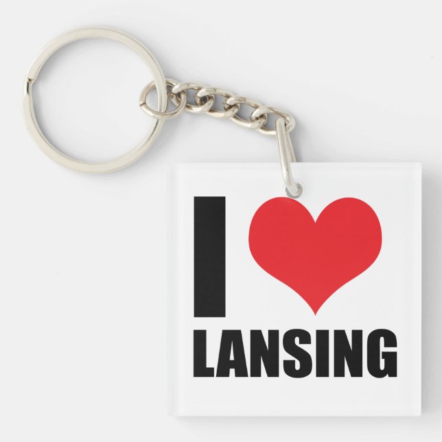 I love Lansing Key Ring (Front)