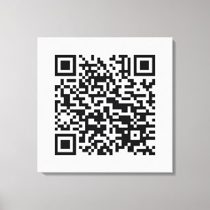 I Love Laos (Khoy Huk Lao) Flag QR Code Lao Geek Canvas Print