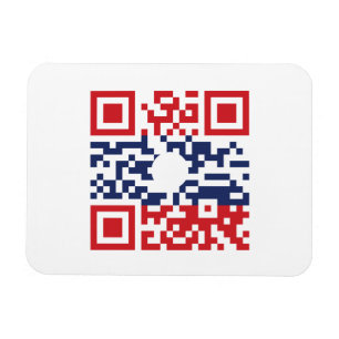 I Love Laos (Khoy Huk Lao) Flag QR Code Lao Geek Magnet