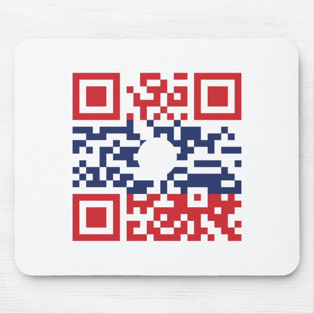 I Love Laos (Khoy Huk Lao) Flag QR Code | Lao Geek Mouse Pad (Front)