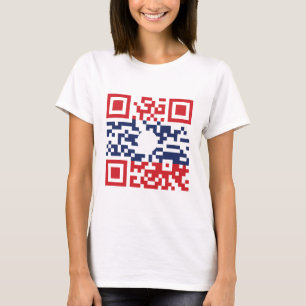 I Love Laos (Khoy Huk Lao) Flag QR Code   Lao Geek T-Shirt