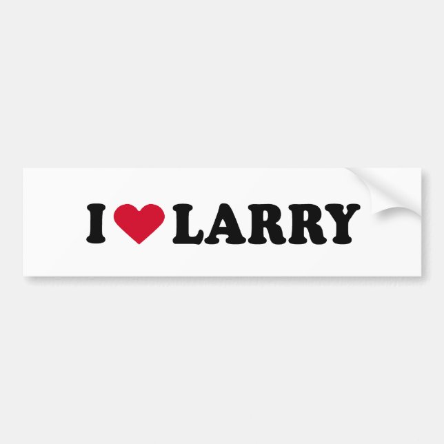 I LOVE LARRY BUMPER STICKER (Front)