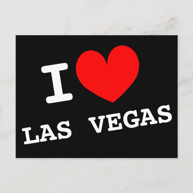 I love Las Vegas postcard | Customisable address (Front)