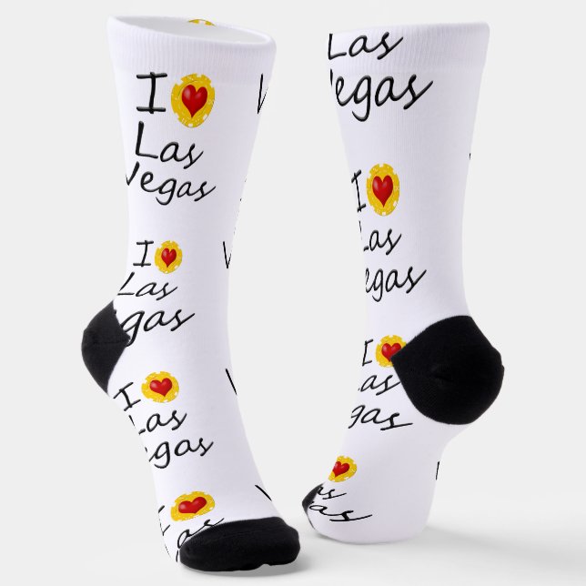 I Love Las Vegas Socks (Angled)