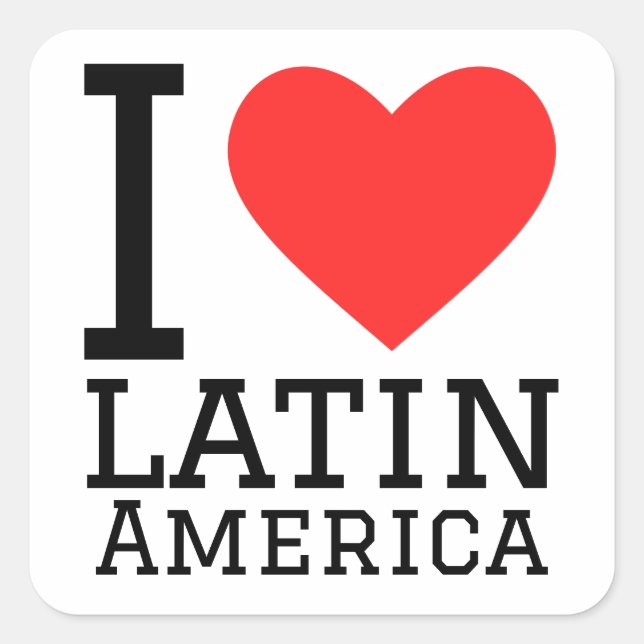 I love Latin america Square Sticker (Front)