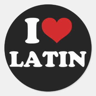 I Love Latin Classic Round Sticker