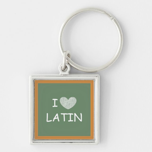I Love Latin Key Ring (Front)