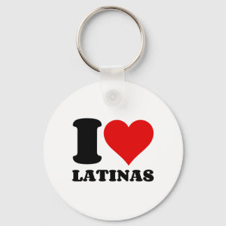 I LOVE LATINAS  HEART KEY RING