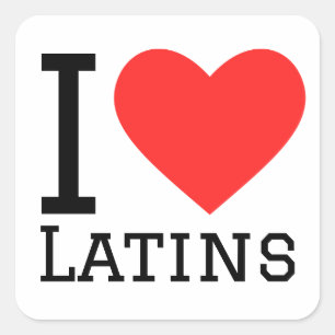 I love latins square sticker