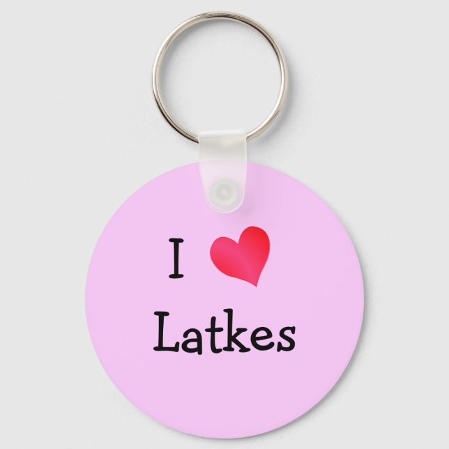 I Love Latkes Key Ring (Front)