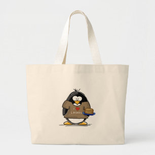I Love Latkes Penguin Large Tote Bag