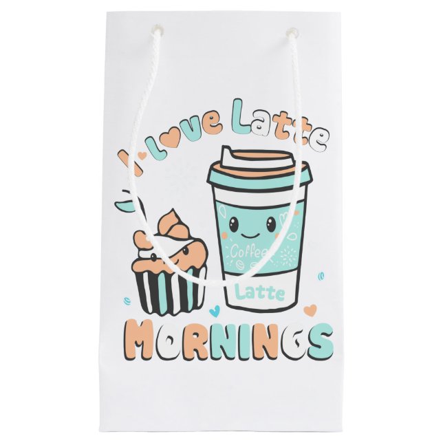 I Love Latte Mornings Gift Bag (Front)