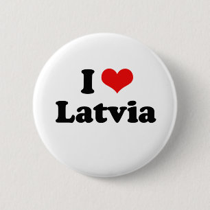I Love Latvia Tshirt 6 Cm Round Badge