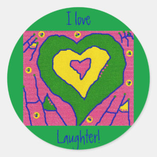 I Love Laughter! Classic Round Sticker