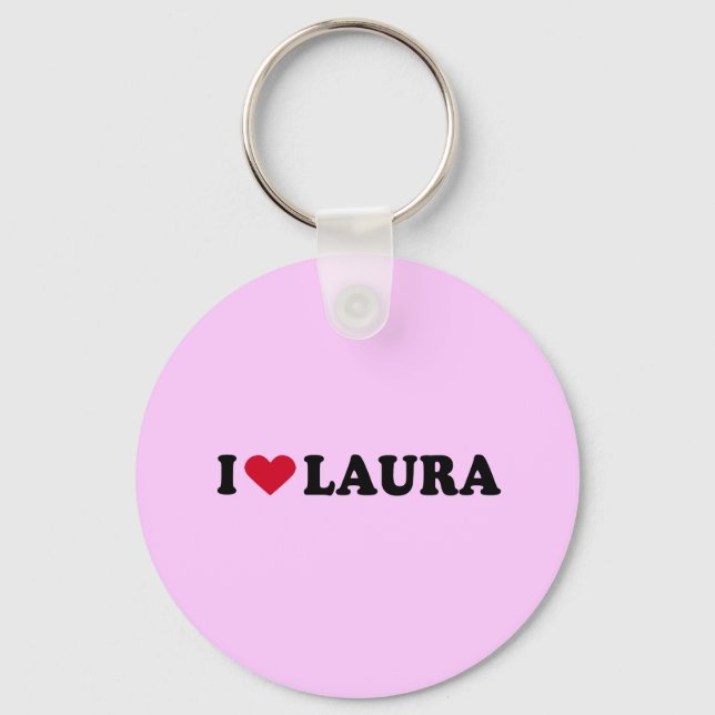 I LOVE LAURA KEY RING (Front)