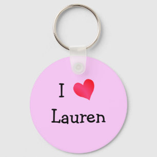 I Love Lauren Key Ring