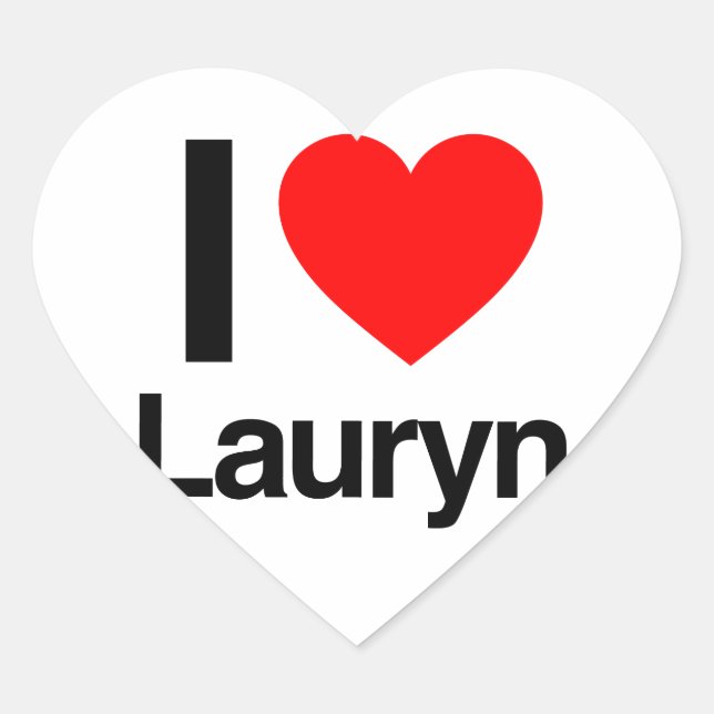 i love lauryn heart sticker (Front)