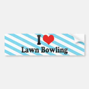 I Love Lawn Bowling Bumper Sticker