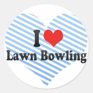 I Love Lawn Bowling Classic Round Sticker