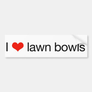 I love lawn bowls bumper sticker