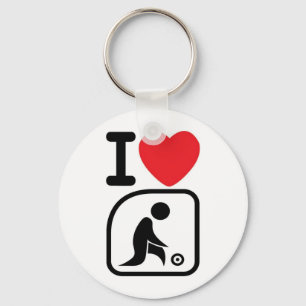 I love lawn bowls key ring
