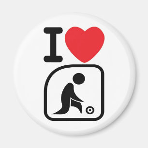 I love lawn bowls magnet