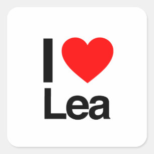 i love lea square sticker