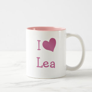 I Love Lea Two-Tone Coffee Mug