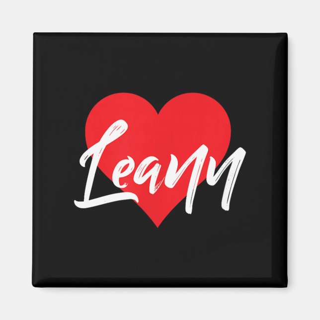 I Love Leann First Name Magnet (Front)