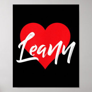 I Love Leann First Name Poster