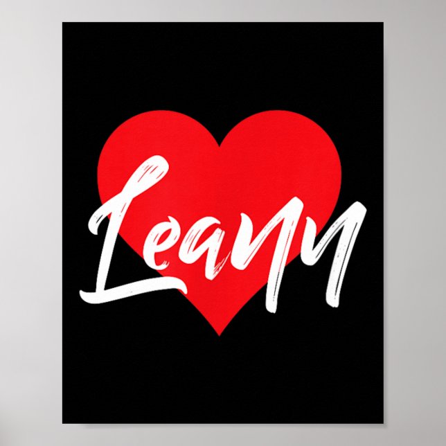 I Love Leann First Name Poster (Front)