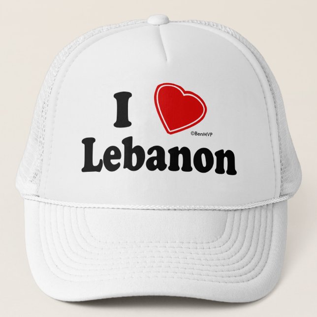 I Love Lebanon Trucker Hat (Front)