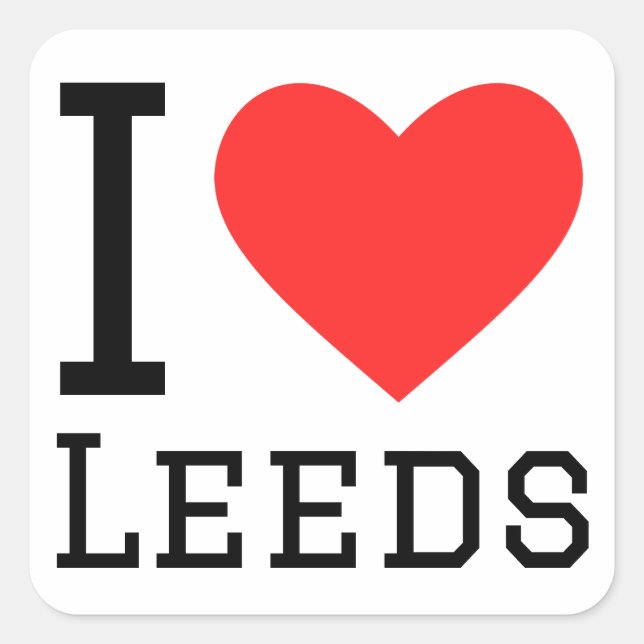 I love Leeds Square Sticker (Front)