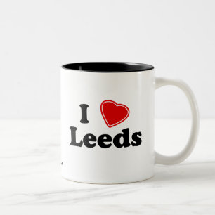 I Love Leeds Two-Tone Coffee Mug