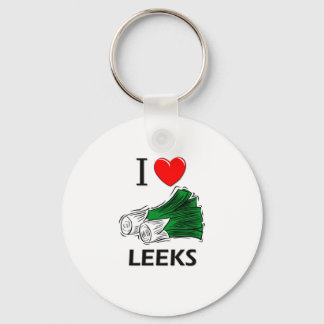 I Love Leeks Key Ring