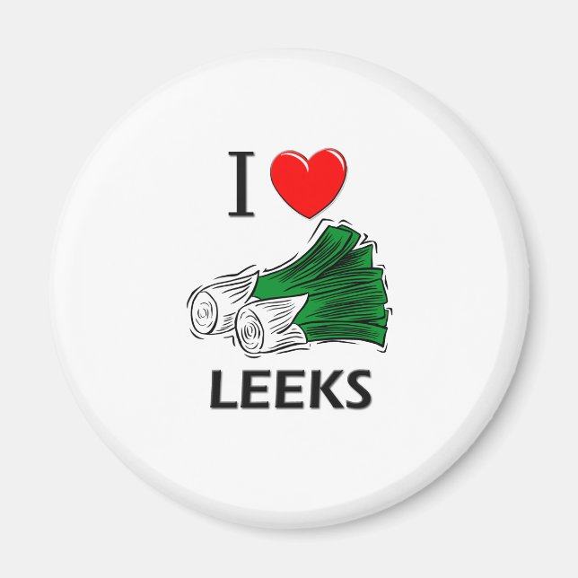 I Love Leeks Magnet (Front)