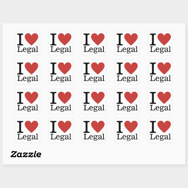 I ❤️ Love Legal - Legal Department STICKER (Sheet)