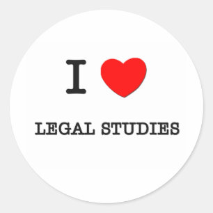 I Love LEGAL STUDIES Classic Round Sticker