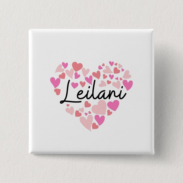 I love Leilani 15 Cm Square Badge (Front)