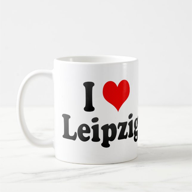 I Love Leipzig, Germany Coffee Mug (Left)