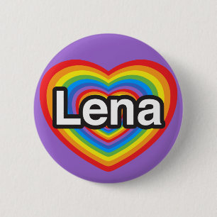 I love Lena. I love you Lena. Heart 6 Cm Round Badge