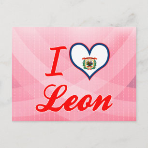 I Love Leon, West Virginia Postcard