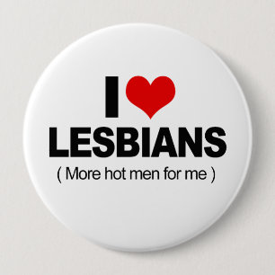 I Love Lesbians 10 Cm Round Badge