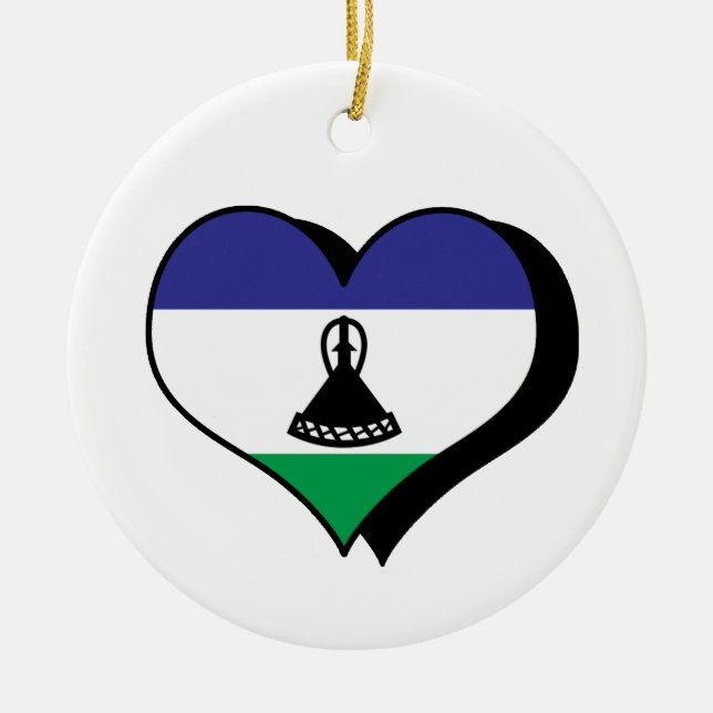 I Love Lesotho Ornament (Front)