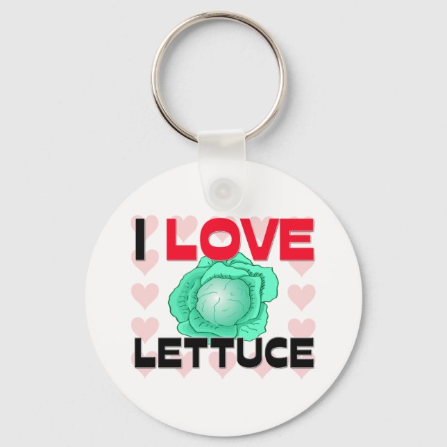 I Love Lettuce Key Ring (Front)