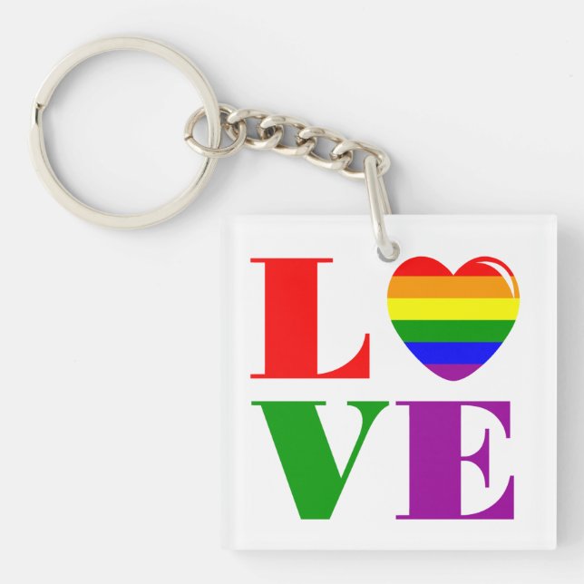 I love LGBT Key Ring (Front)
