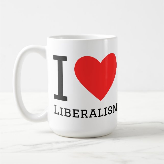 I love liberalism coffee mug (Left)